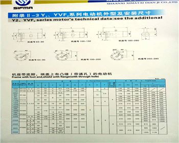 立式電機外型及安裝尺寸